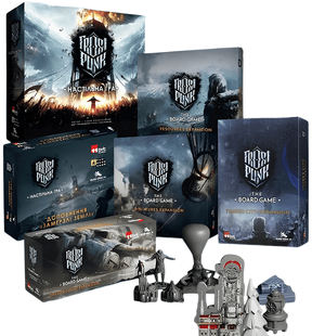 Монополія комплект: Fun Geek Shop Фростпанк + Замерзлі землі + Мініатюри + Дредноут + Ресурси + Дерев'яне місто 00-294545 фото