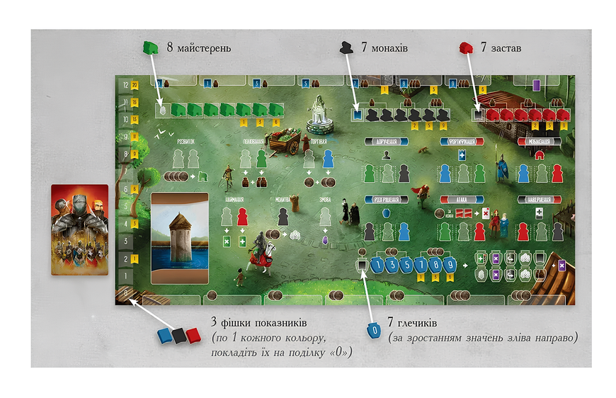 Настільна гра : Паладини Західного Королівства (Paladins of the West Kingdom) 00-387422 фото