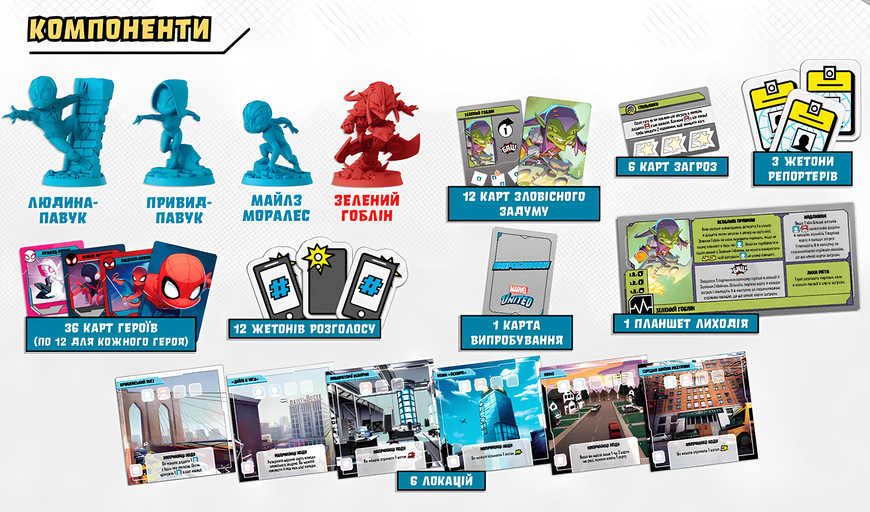 Настільна гра : Marvel United: У всесвіті Людини-павука 00-389750 фото